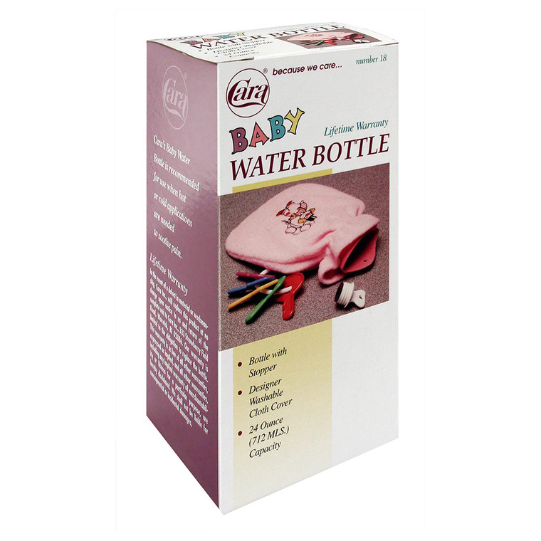 Cara No 18 Baby Water Bottle with Stopper for Safe Hot or Cold Therapy for Infants 1Ea