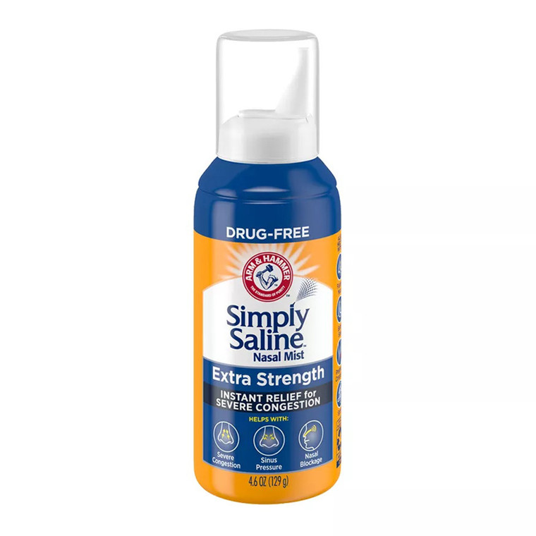 Arm And Hammer Simply Saline Nasal Mist Extra Strength Severe Congestion, Drug-Free, 4.25 Oz