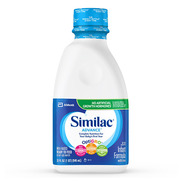 Similac Advance Infant Ready-to-Feed Formula with Iron, 32 Oz, 6 Pack