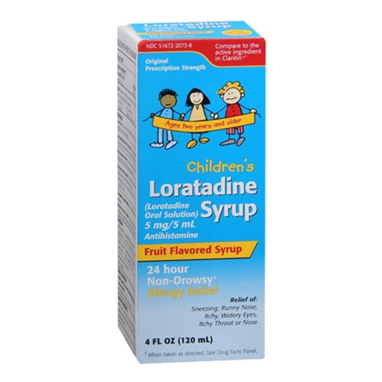 Loratadine Oral Solution 5 Mg Antihistamine Fruit Flavored Syrup, 4 Oz