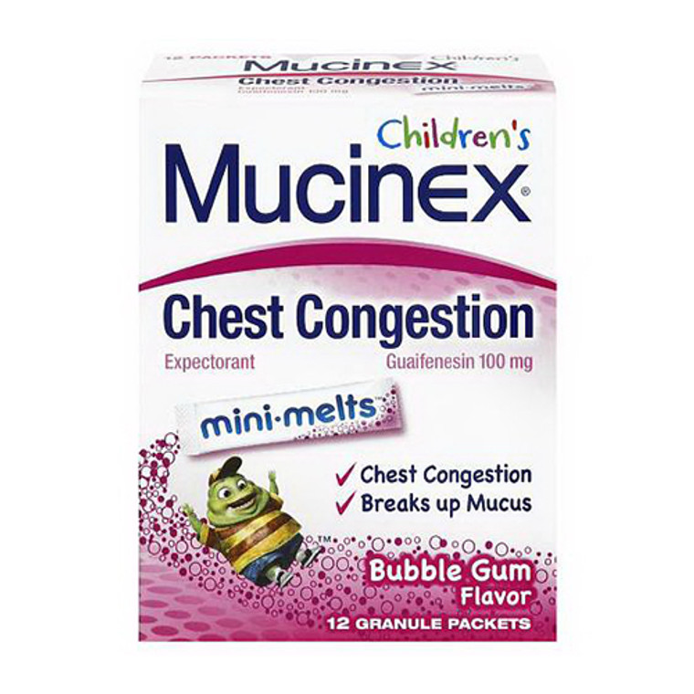 Mucinex Mini Melts 100Mg Guaifenesin Granule Packets - 12 Oz