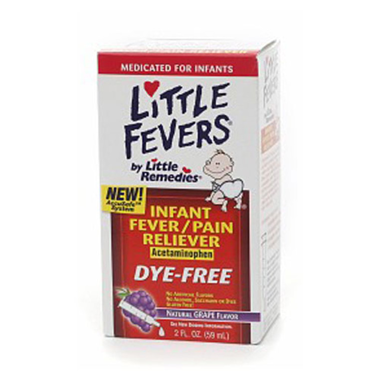 Little Fevers Infant Fever And Pain Reliever By Little Remedies, Dye-Free - 2 Oz