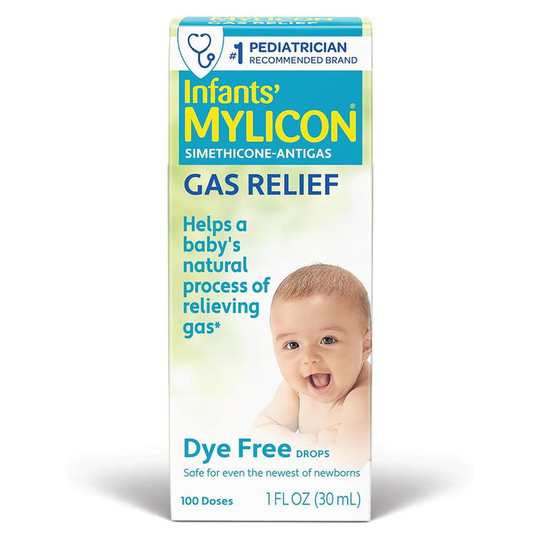 Mylicon Infants Drops Anti Gas Relief Dye Free Drops Formula for newborn Babys 1Oz (30ml)