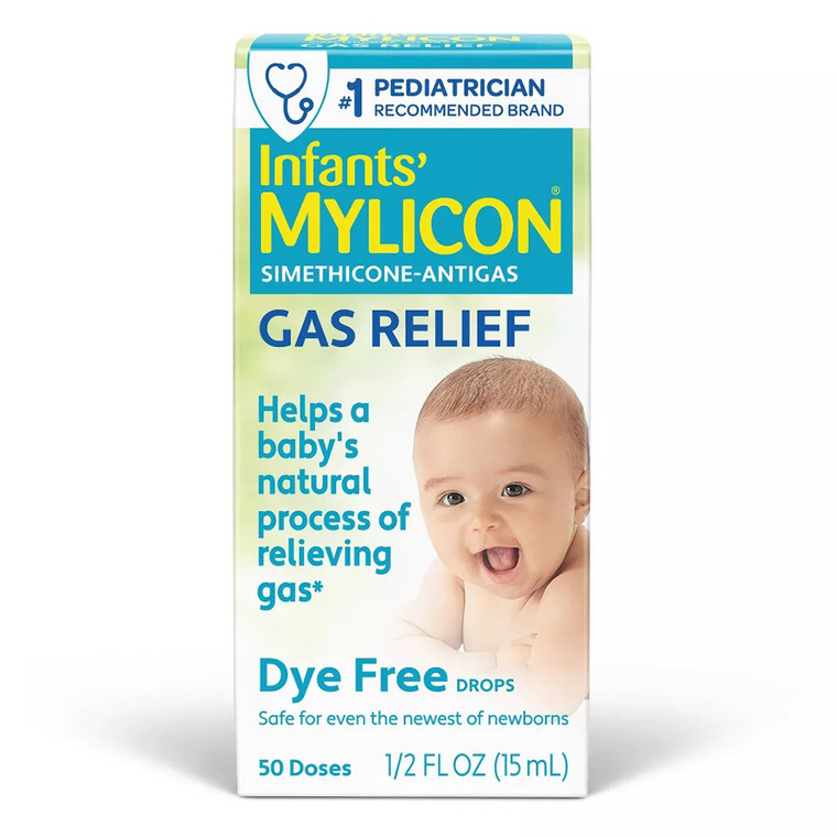 Mylicon Infants Drops Anti Gas Relief Dye Free Drops Formula for newborn Babys 0.5Oz (15ml)