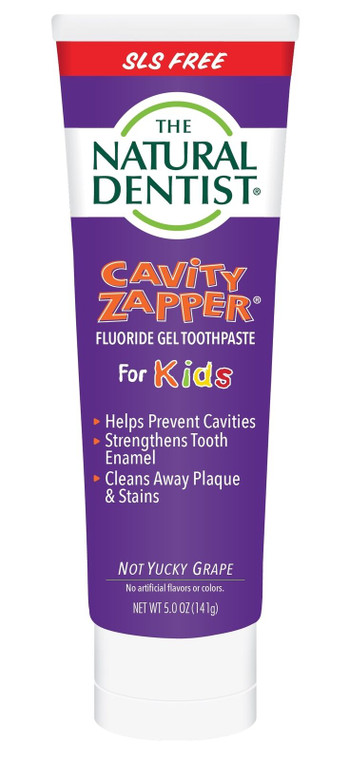 Natural Dentist Cavity Zapper Gel Toothpaste For Kids, Grape, 5 Oz