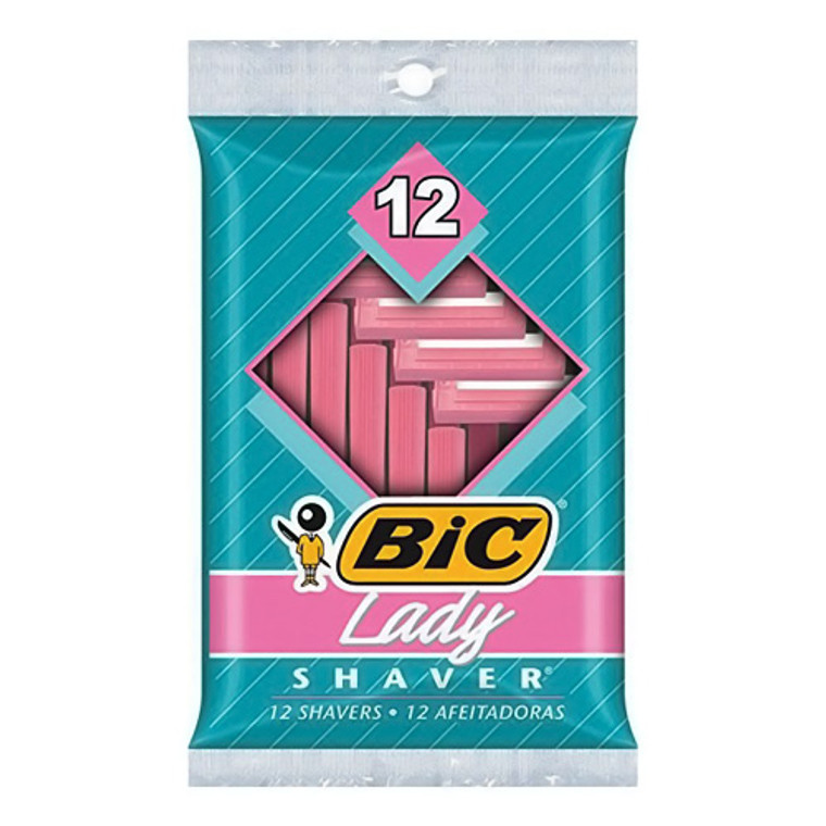 Bic Lady Disposable Women Shaver, Slp121, 12 Ea