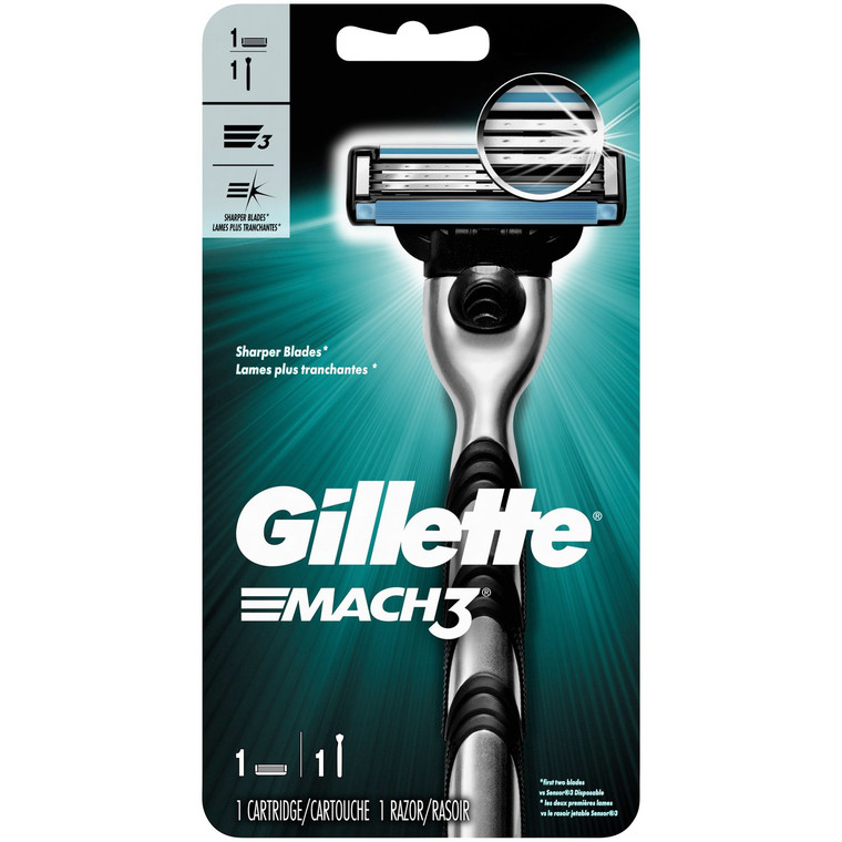 Gillette Mach3 HD Mens Razor With One Cartridge For Closer Shave, 1 Ea