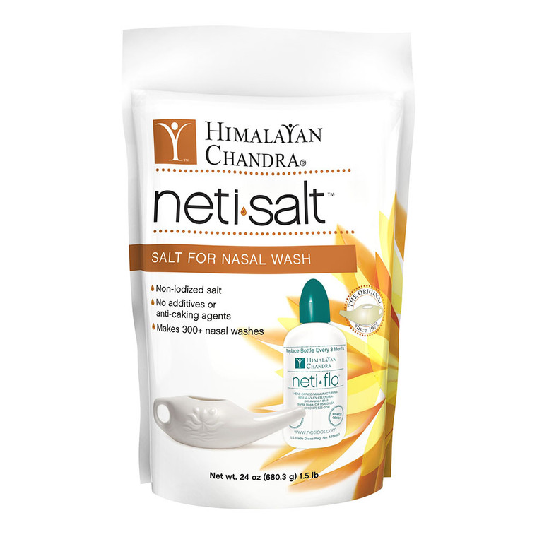 Himalayan Chandra Neti Salt for Nasal Wash No Additives or Anti Caking Agents 24Oz (680.3 g)