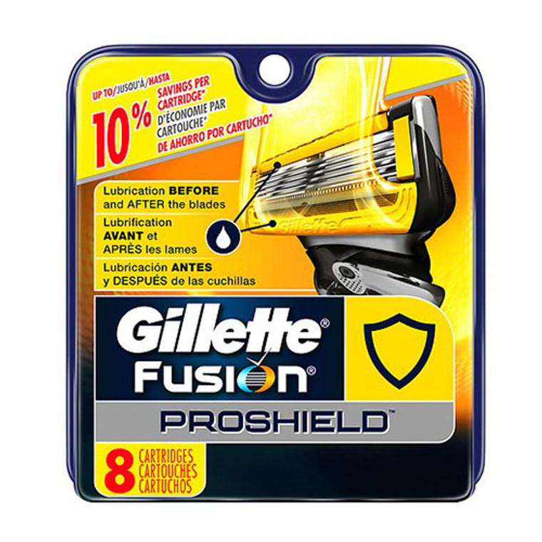 Gillette Fusion Pro-shield Razor Cartridges For Smooth Shave, 8 ea