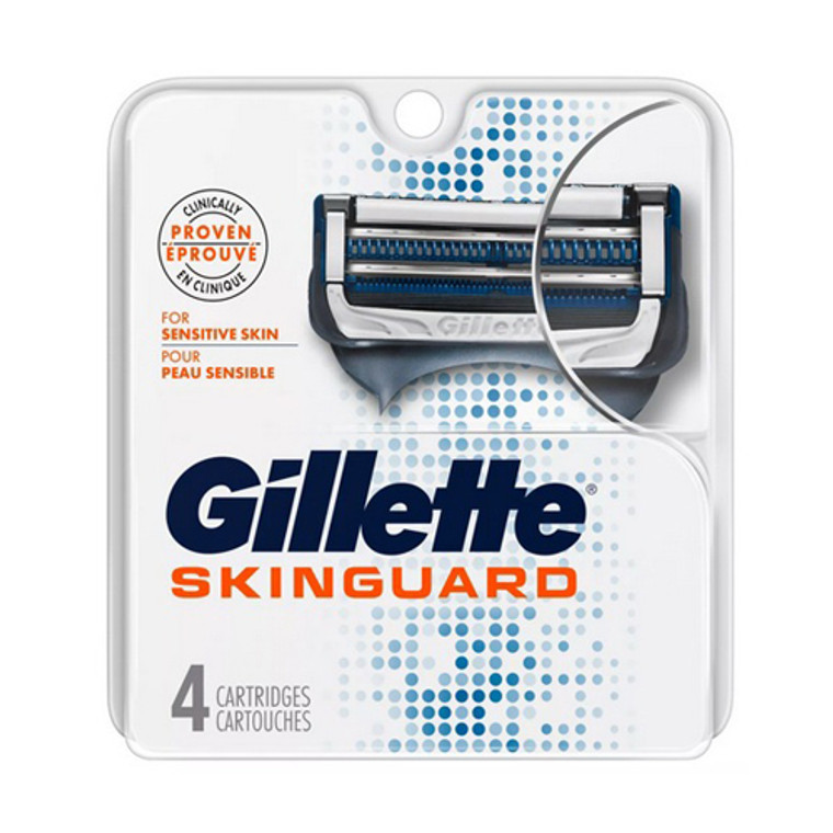 Gillette Skin Guard Mens Razor Blade Refills, Sensitive Skin, 4 Ea