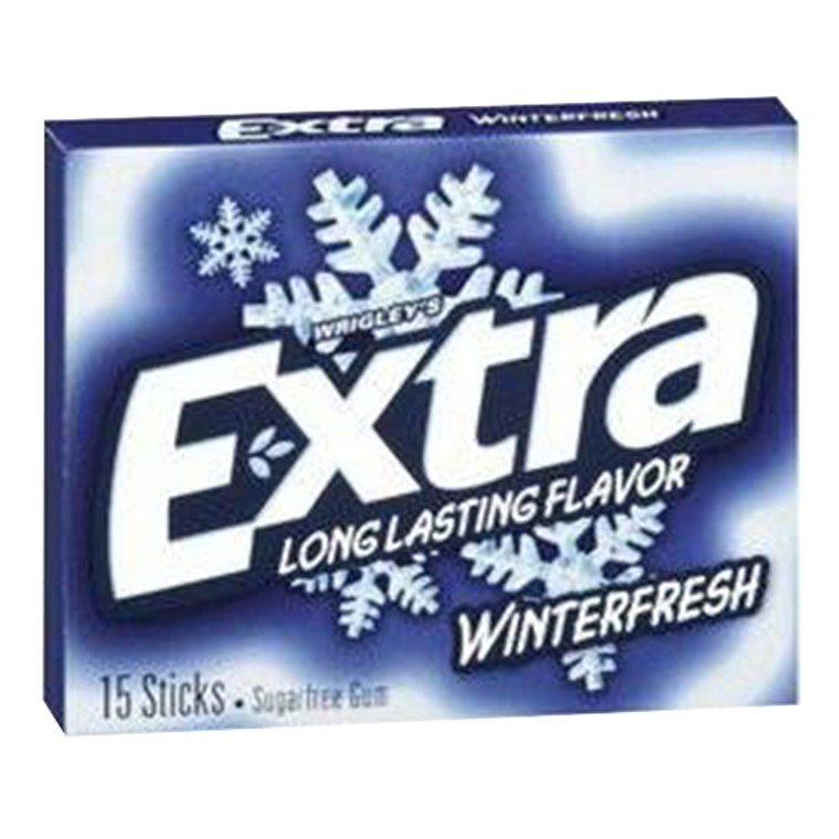 Wrigleys Extra Sugar Free Chewing Gum, Winter fresh - 15 Sticks/Pack, 10 ea