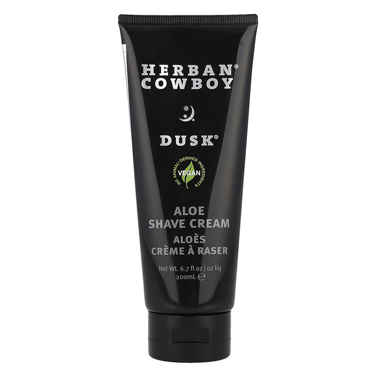 Herban Cowboy Aloe Shave Cream Dusk for Smooth and Comfortable Shave 6.7Oz (200ml)