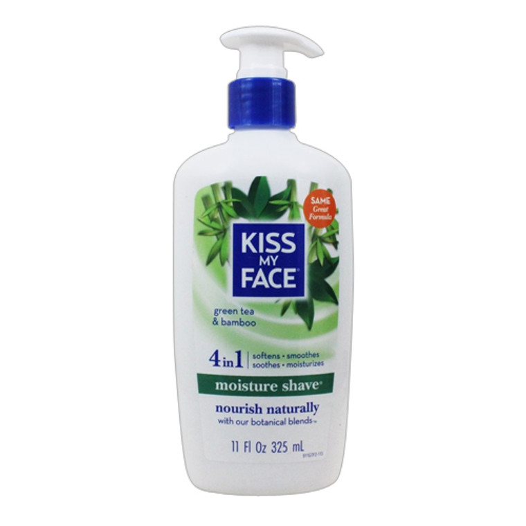 Kiss My Face Moisture Shaving Cream Green Tea And Bamboo, 11 Oz