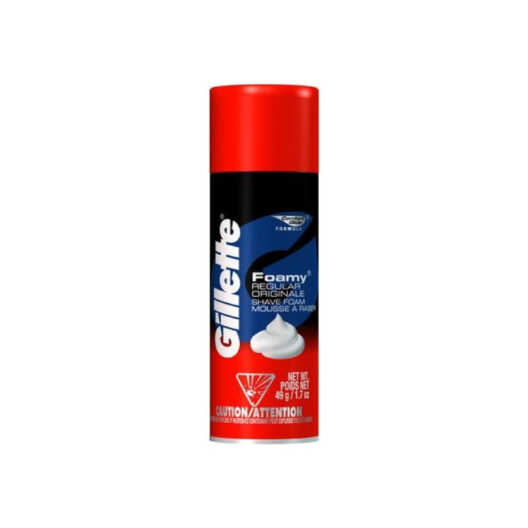 Gillette Foamy Shave Cream Regular, 1.7 Oz