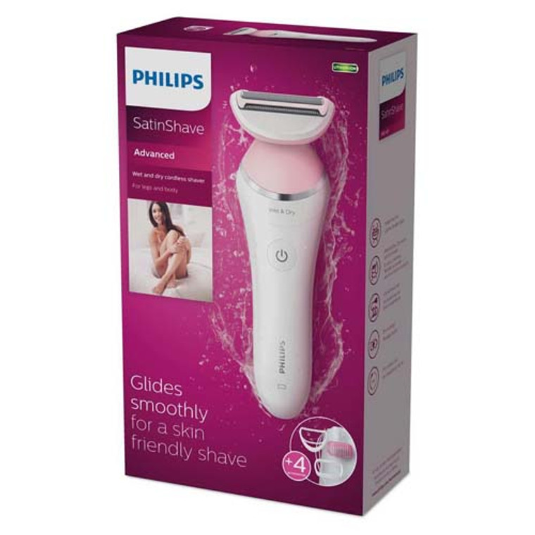 Philips Norelco SatinShave Advanced Wet And Dry Cordless Shaver For Women, BRL140, 1 Ea