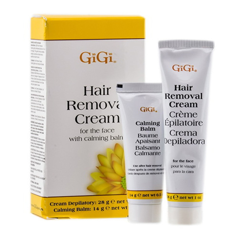 Gigi Facial Hair Removal Cream Plus Calming Balm Set, 1 Ea