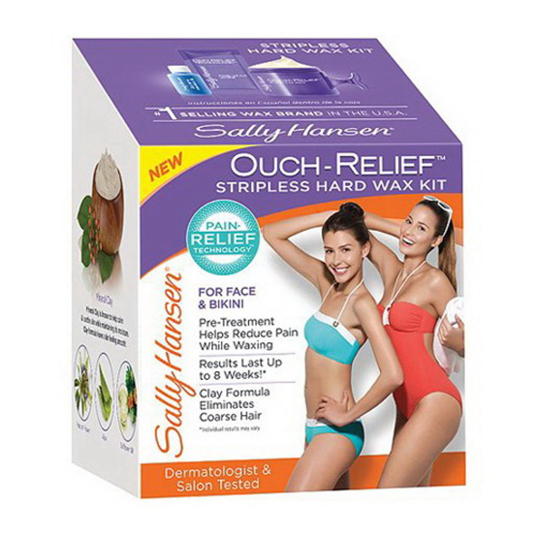 Sally Hansen Ouch Relief Stripless Hard Wax Kit, Hair Remover, 1 Ea