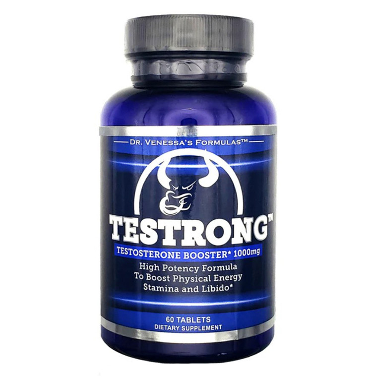Dr. Venessas Formulas Testrong 1000 mg Tablets for Healthy Testosterone Support and Energy 60Ea