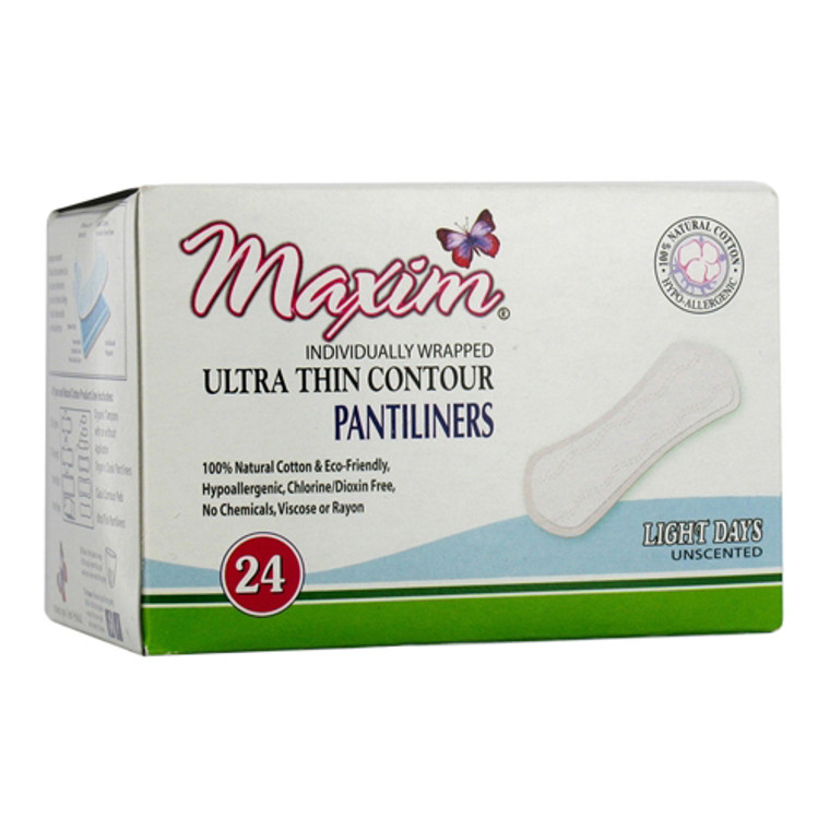 Maxim Organic Ultra Thin Contour Pantiliners - 24 Ea