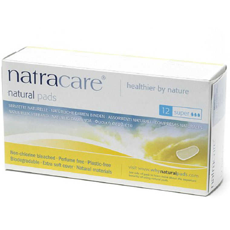 Natracare Natural Super Pads, Perfume Free - 12 Ea