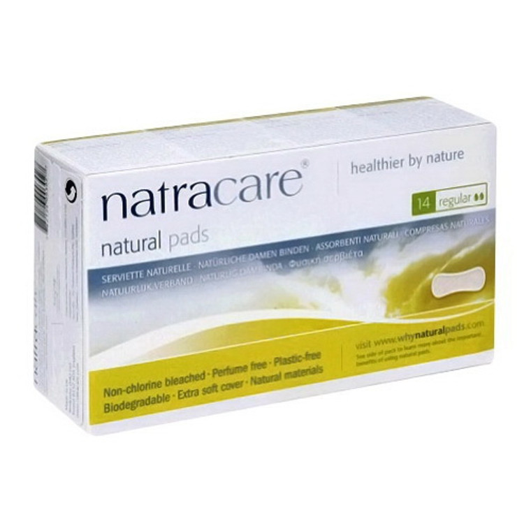 Natracare Natural Pads, Regular with Extra Soft Cover, 14 ea