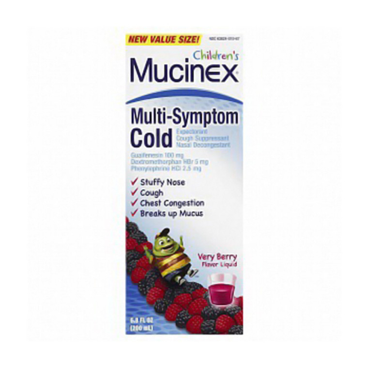 Mucinex Childrens Multi-Symptom Cold Liquid, Very Berry - 6.8 Oz