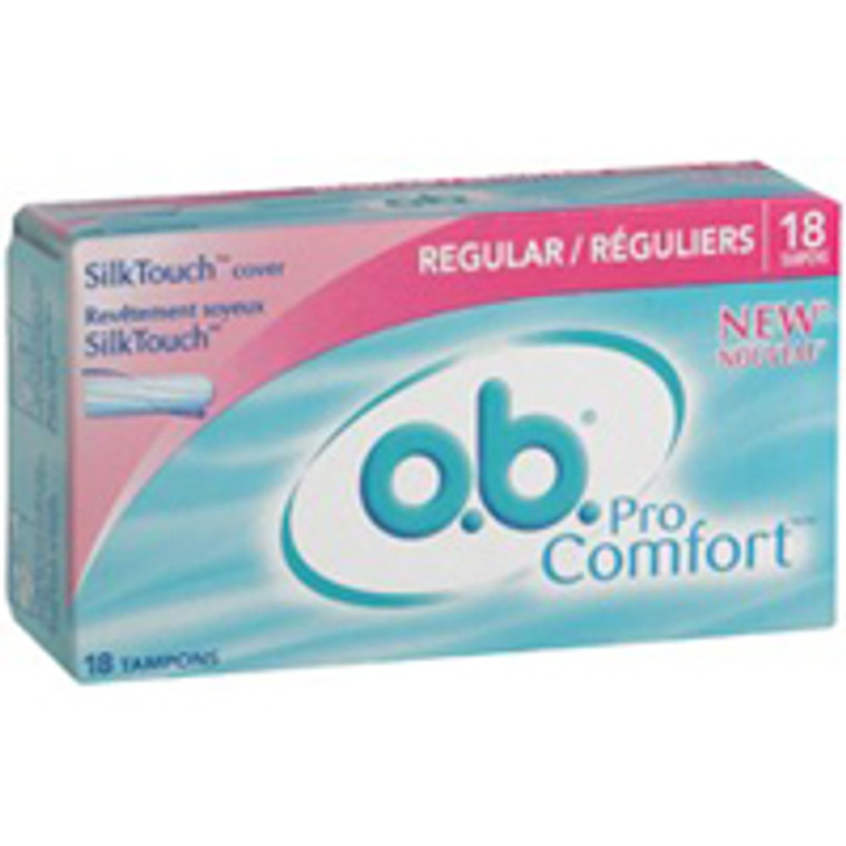 O.B. Tampon Procomfort Regular With Silk Touch Cover, 18 Ea