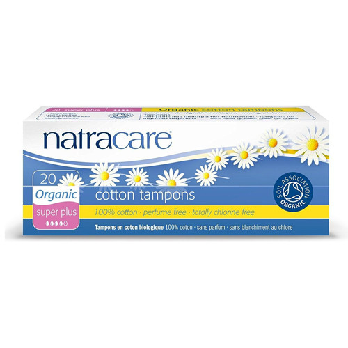 Natracare Organic 100% Cotton Tampons, Super Plus, 20 Ea