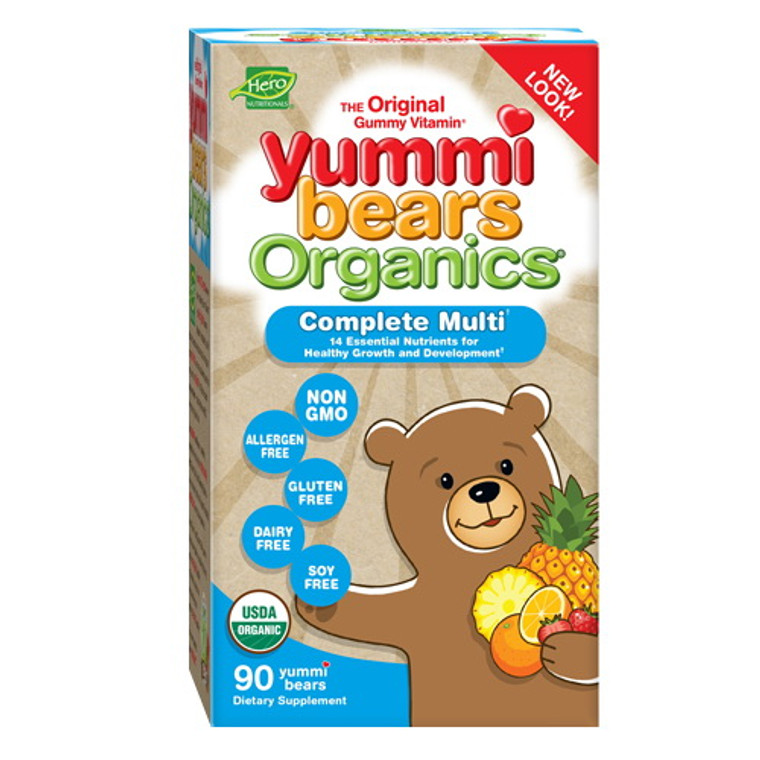 Yummi Bears Organics Multi-Vitamin And Mineral Gummies - 90 Ea