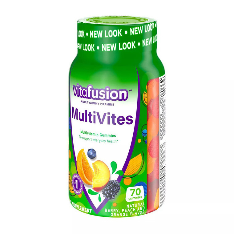 Vitafusion Multi Vites Gummy Vitamins, Berry, Peach And Orange - 70 Ea