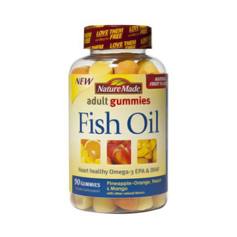 Nature Made Fish Oil Adult Gummies, Pineapple Orange Peach And Mango - 90 Ea