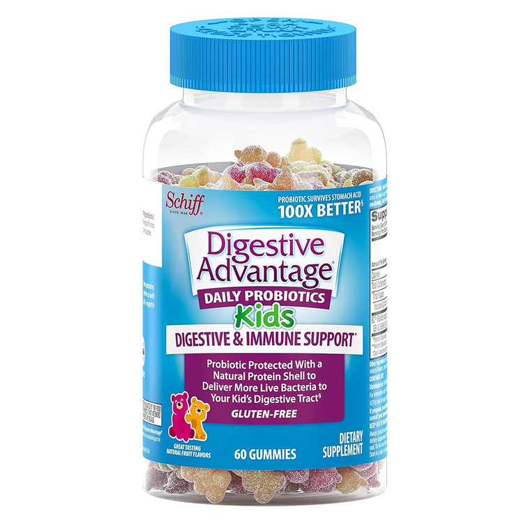 Digestive Advantage Daily Probiotic Gummies for Kids Digestive Support Kid-Friendly 60Ea