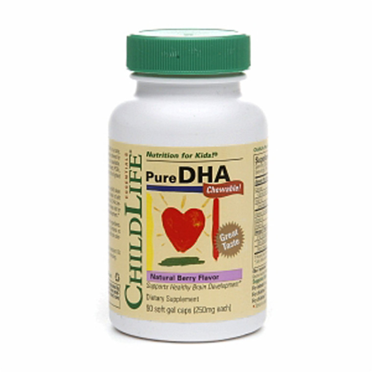 Childlife Pure Dha 250Mg Chewable Dietary Supplement Soft Gel Capsules, Berry, 90 Ea