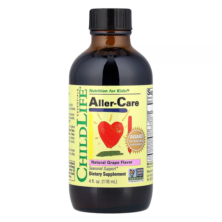 ChildLife Aller Care Seasonal Support Formula Natural Grape Flavor Help Support Healthy Immune Function 4Oz (118ml)