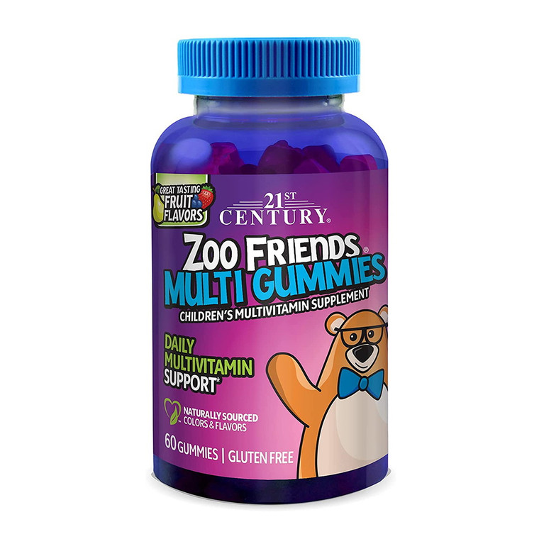 21St Century Zoo Friends Childrens Multivitamin Supplement Multi Gummies - 60 Ea