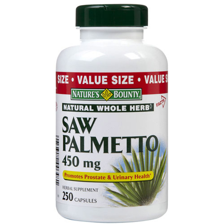 Natures Bounty Natural Whole Herb Saw Palmetto 450Mg Capsules - 100 Ea