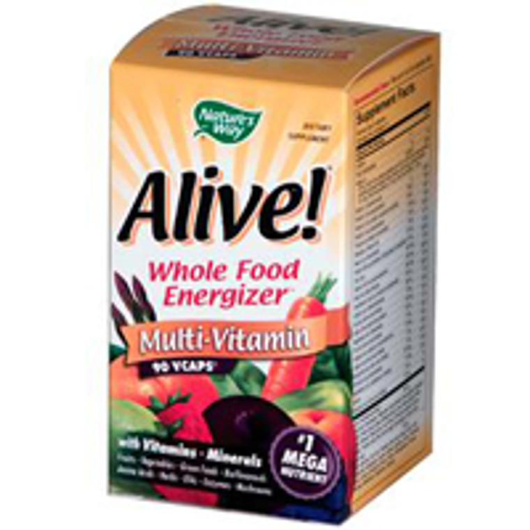 Natures Way Alive Whole Food Energizer Multi Vitamin Capsules - 90 Ea