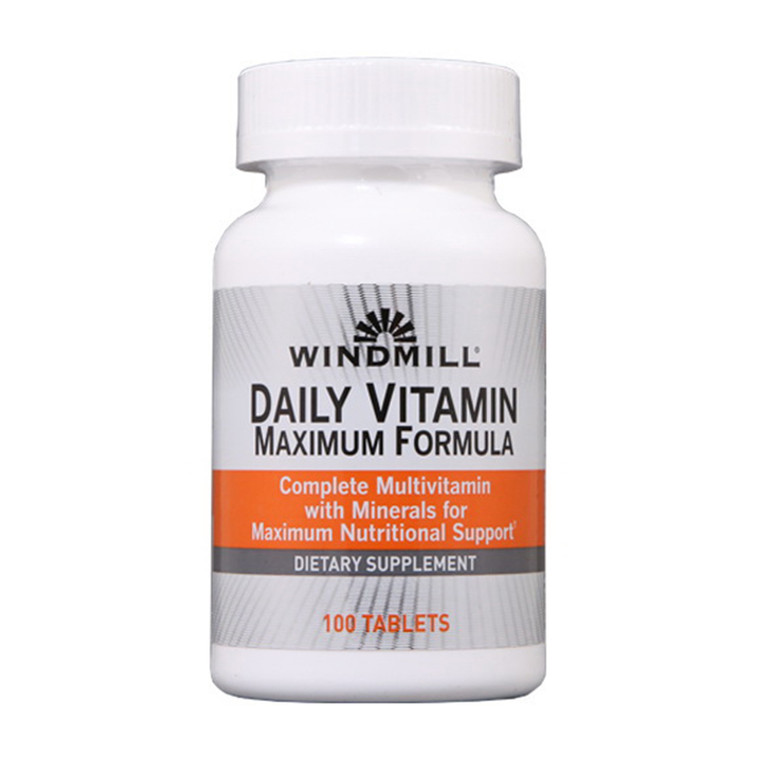 Windmill Daily Vitamin Maximum Formula Multi Vitamin With Minerals Dietary Supplement Tablets - 100 Ea