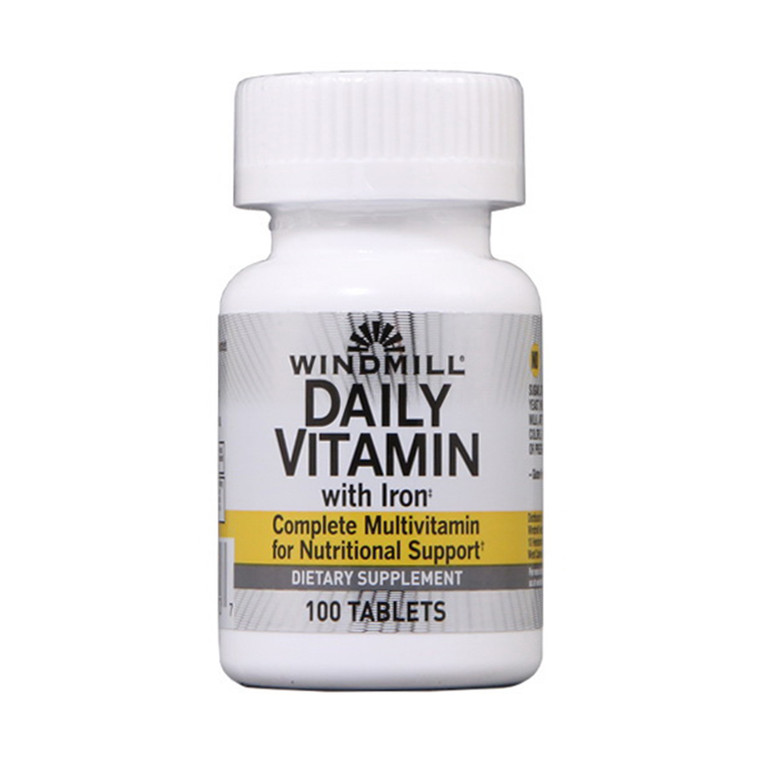 Windmill Daily Vitamin Tablets With Iron Tablets, 100 Ea