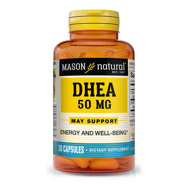 Mason Natural Pure Power Dhea 50 Mg Capsules, Double Strength - 30 Ea