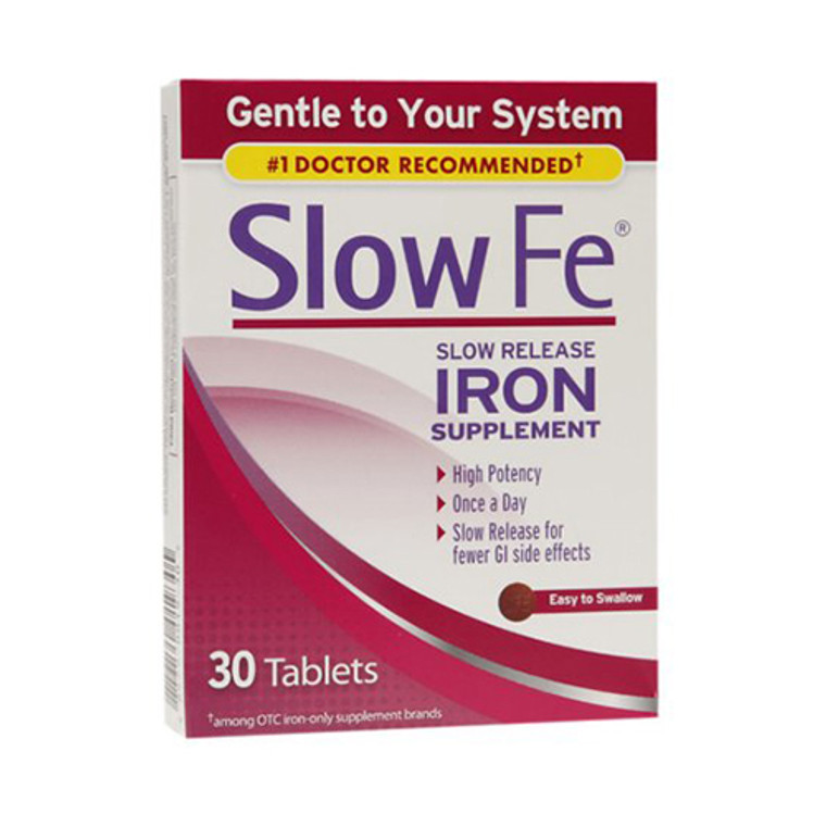 Slow Fe Slow Release Iron Supplement Tablets, 30 ea