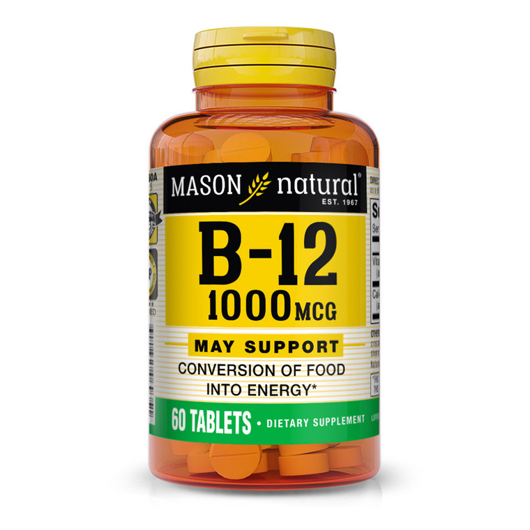 Mason Naturals Vitamin B-12 1000 Mcg Tablets - 60 Ea