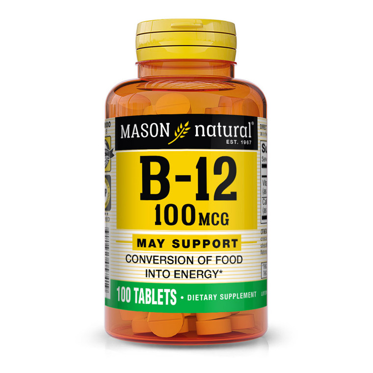 Mason Naturals Vitamin B-12 100 Mcg Tablets - 100 Ea