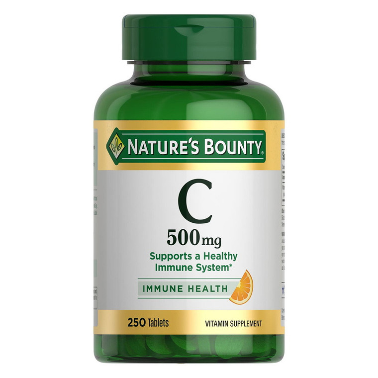 Natures Bounty Vitamin C 500mg Tablets Supports Healthy Immune System 250Ea