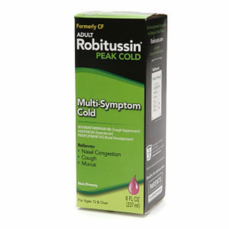 Robitussin Peak Cold Multi Symptom Syrup, Non Drowsy - 8 Oz