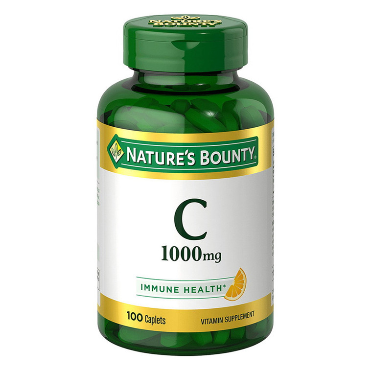 Natures Bounty Pure Vitamin C 1000mg Vitamin Supplement Caplets Supports Immune Health 100Ea