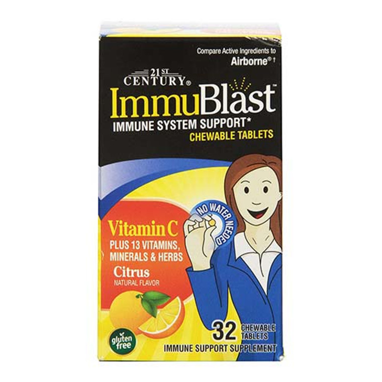 21St Century Health Care Immublast Chewable Tablets, Citrus Natural Flavor - 32 Ea