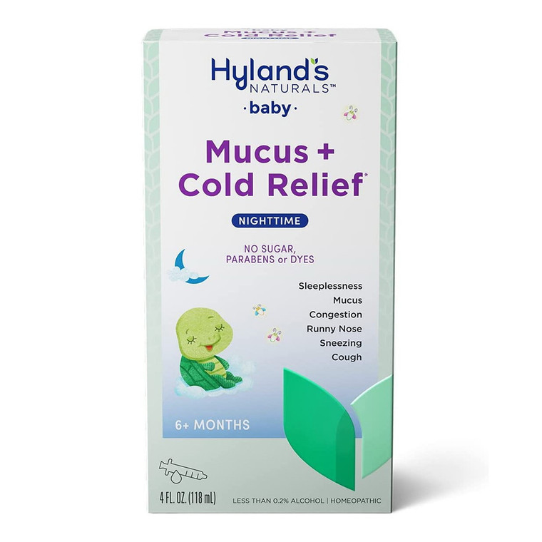 Hylands Baby Nighttime Mucus + Cold Relief Syrup, 4 Oz