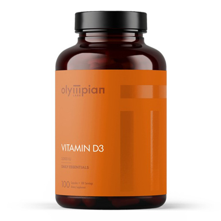 Olympian Labs Vitamin D3 3000 IU Capsules Support Bone Strength 100Ea