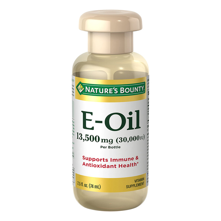 Natures Bounty Vitamin E Oil 30000IU Vitamin Supplement Support Immune and Antioxidant Health 2.5Oz (75ml)